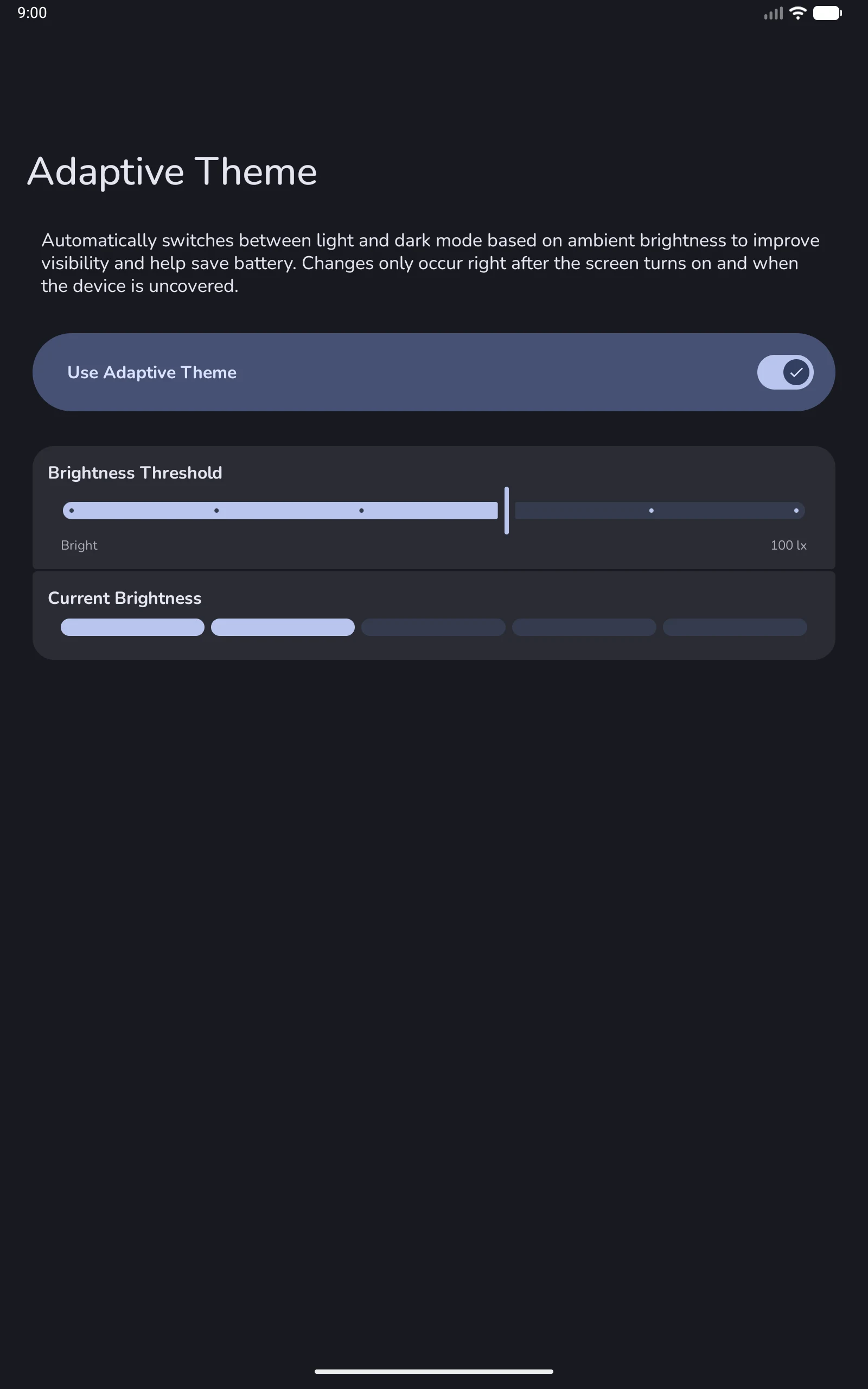 Adaptive Theme: Auto Dark Mode screenshot