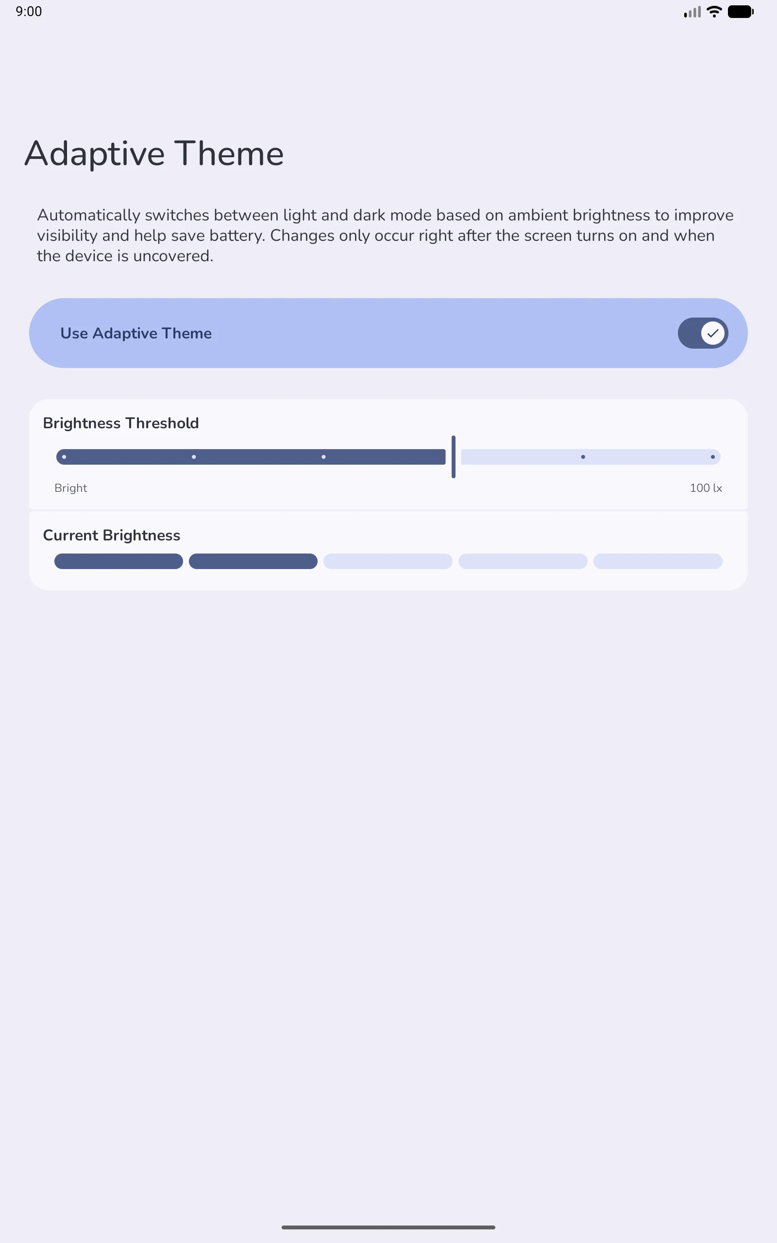 Adaptive Theme: Auto Dark Mode screenshot