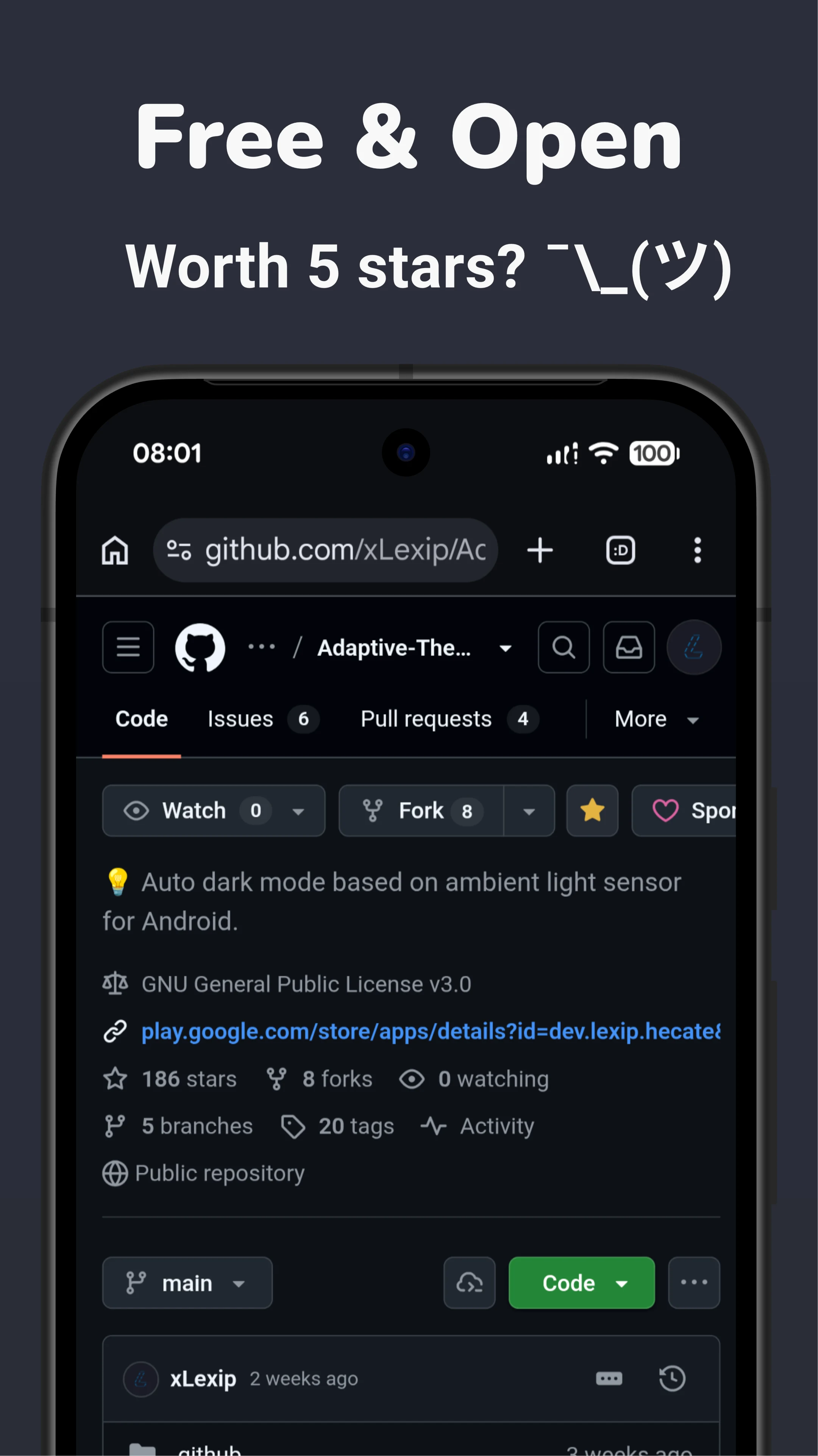 Adaptive Theme: Auto Dark Mode screenshot