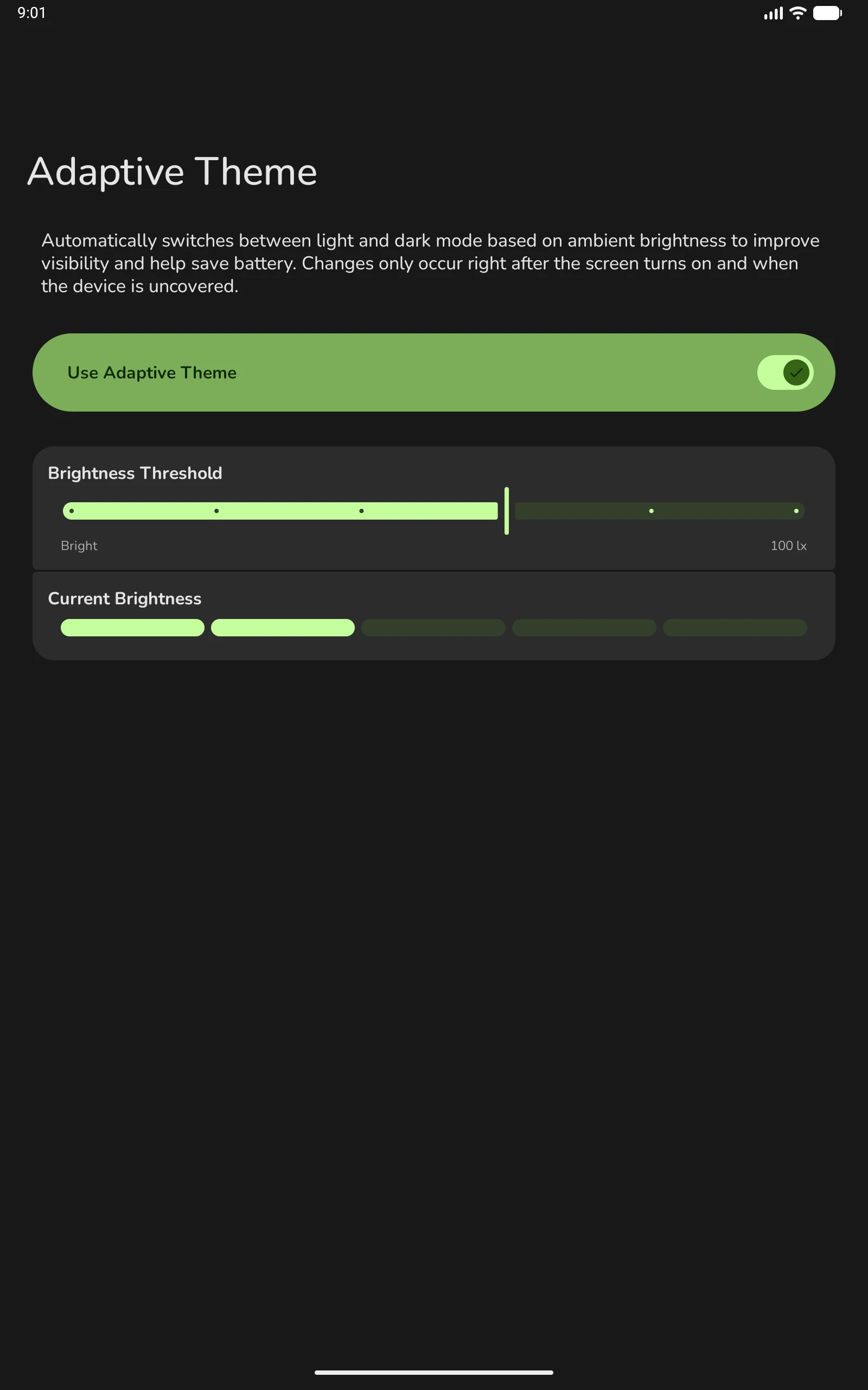Adaptive Theme: Auto Dark Mode screenshot
